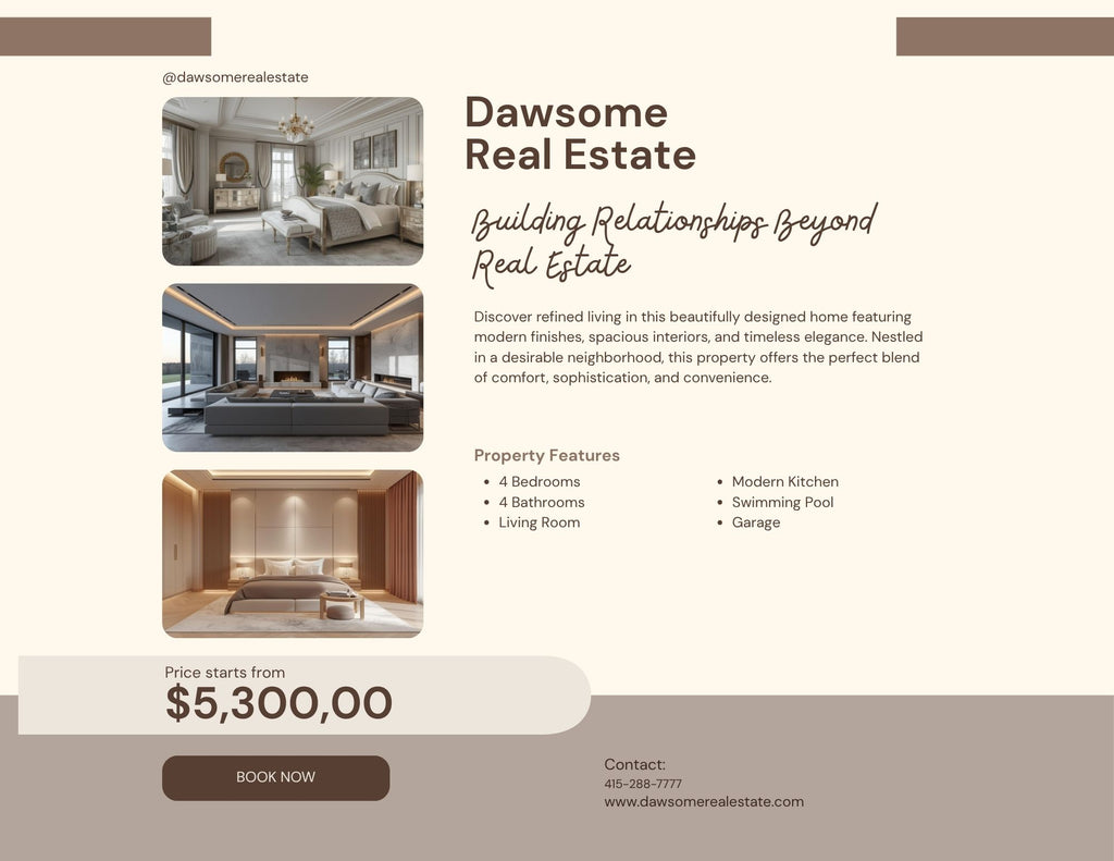 Professional Editable Real Estate Brochure, Just Listed & Open House Template