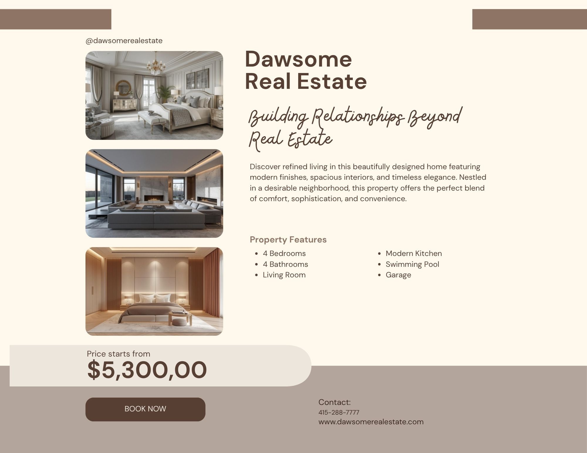 Professional Editable Real Estate Brochure, Just Listed & Open House Template
