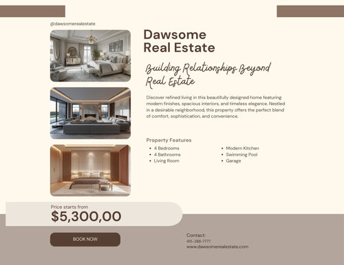 Professional Editable Real Estate Brochure, Just Listed & Open House Template