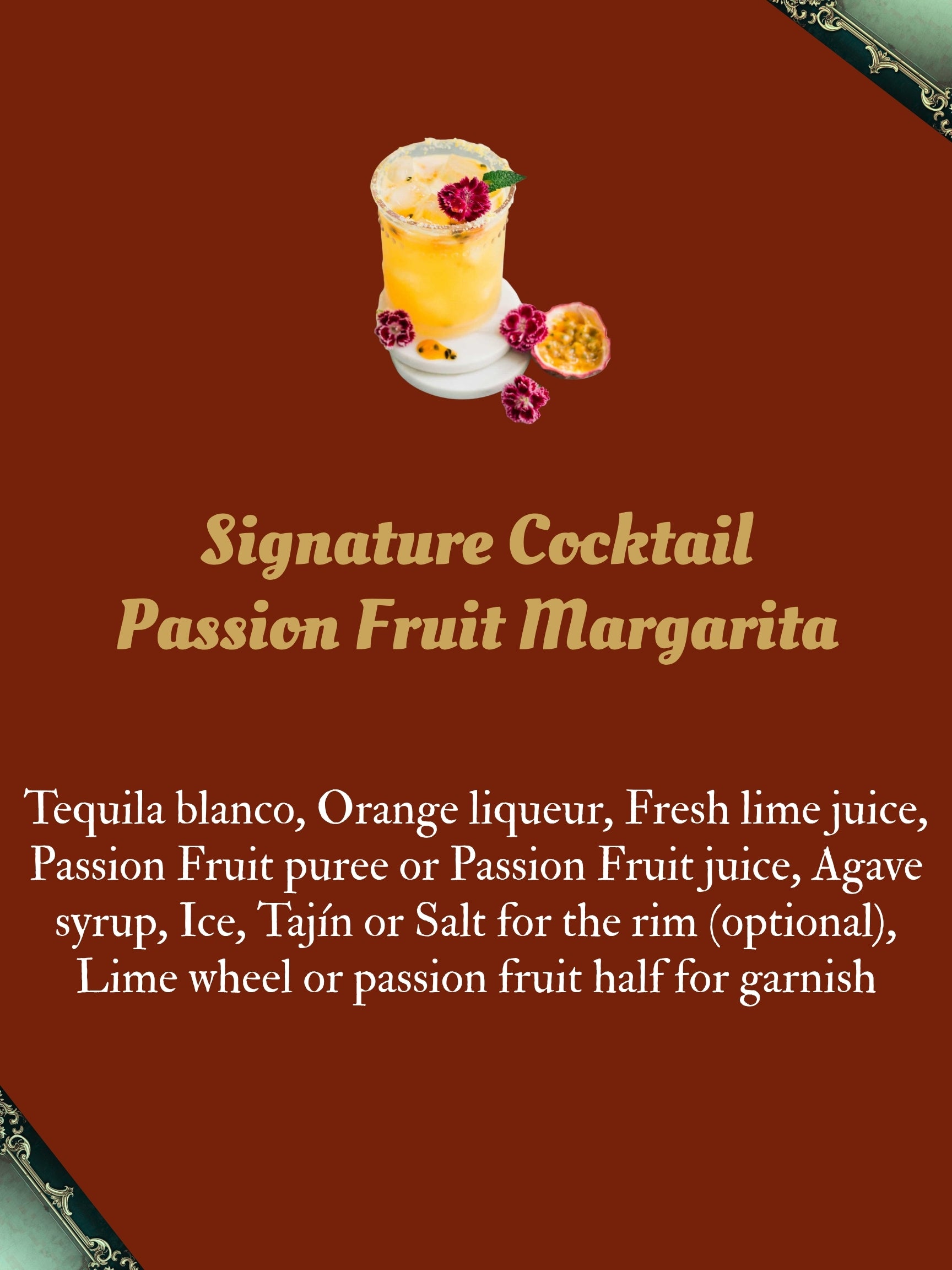 Editable Signature Cocktail Sign